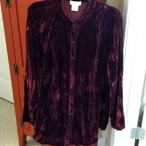 Lush, lovely, like new velvety Jacket-like top.